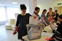 Голосование в Оренбургском перинатальном центре.