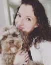 Владелица собаки Шанталь Деджардин со своим любимым питомцем.
