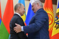 Президент РФ Владимир Путин и президент Республики Беларусь Александр Лукашенко.