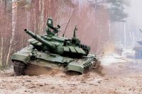 ТОС-1А «Солнцепёк» «Омсктрансмаша»- это модификация ТОС-1 «Буратино», тяжёлой огнеметной системы залпового огня на базе танка Т-72.
