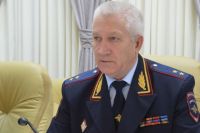 Генерал-лейтенанта полиции Виктор Кошелев на сегодняшней коллегии в ГУ МВД. 