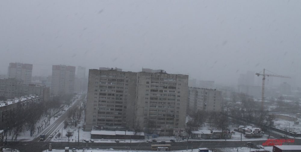 Снегопад над Пермью