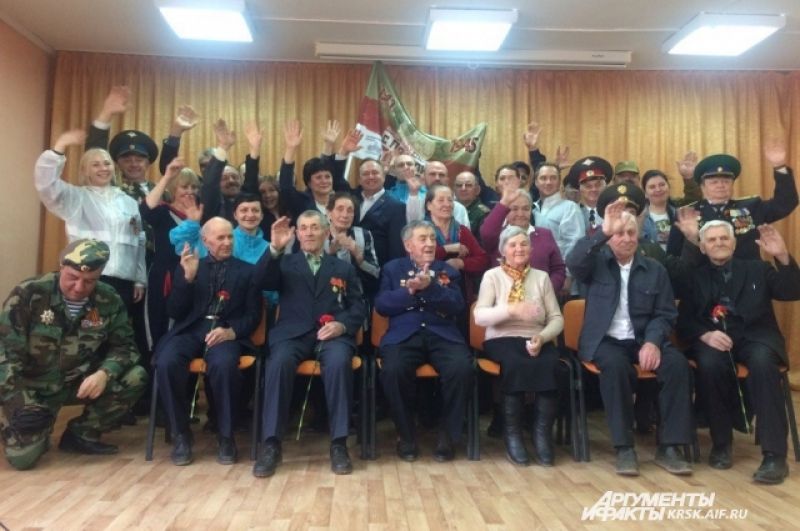 Поздравление ветеранов в поселке Богучаны.