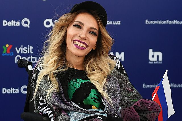 Юлия Самойлова на церемонии открытия 63-го международного конкурса песни «Евровидение - 2018» в Лиссабоне.