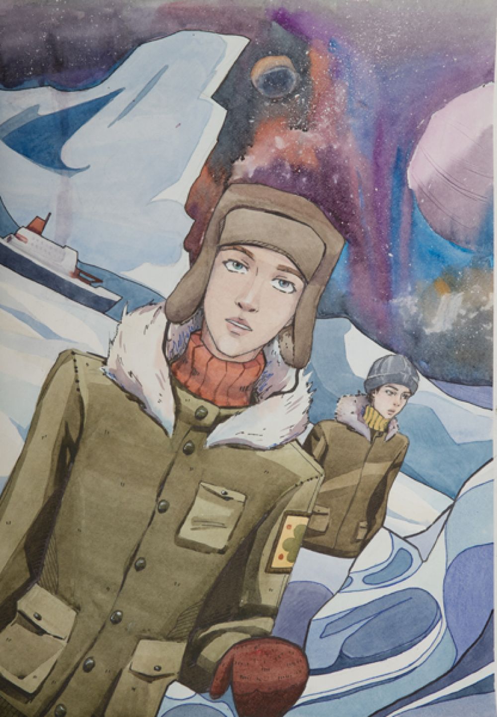 Звездная Арктика. Рогозина Валерия, 16 лет, ДХШ №3, Вельск.