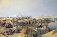Переправа туркестанского отряда через Аму-Дарью в 1873 году. (Каразин Н. Н., 1888).