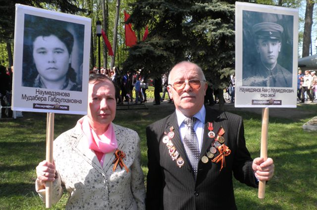 Тагир Наумедзянов с женой. Он защищал страну от последствий аварии на ЧАЭС, его отец - от фашизма.
