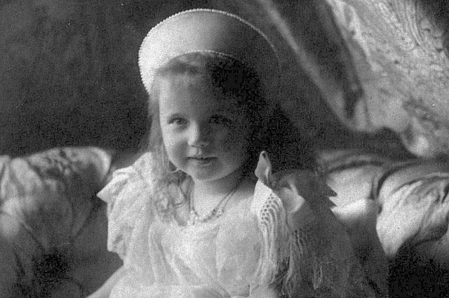 Великая княжна Анастасия в возрасте трёх лет.
