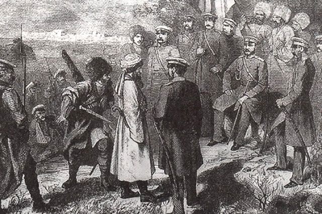 В 1859 году Имам Шамиль сдался во время осады дагестанского аула Гуниб.