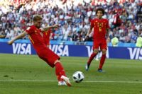 Правый атакующий сборной Бельгии Дрис Мертенс, забивший гол.