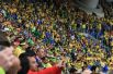 Тысячи бразильских болельщиков пришли на стадион.