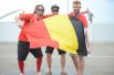 Болельщики из Германии с национальным флагом.