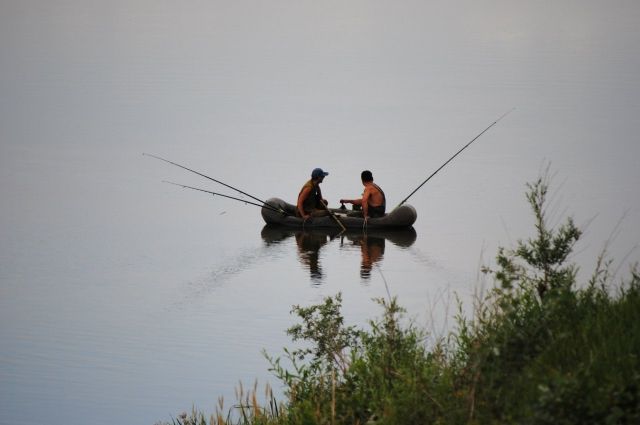 Гладь реки и тишина. Рыбалка - это целая философия.