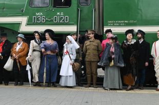 Участники международного фестиваля исторической реконструкции «Времена и эпохи. Собрание». 2017 г.