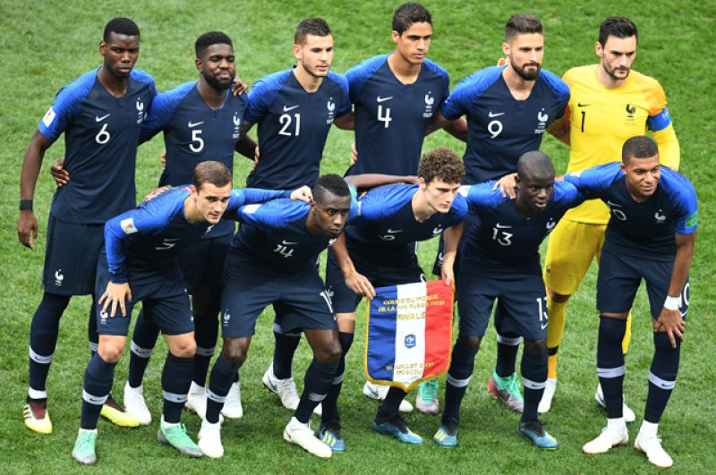 Игроки сборной Франции.