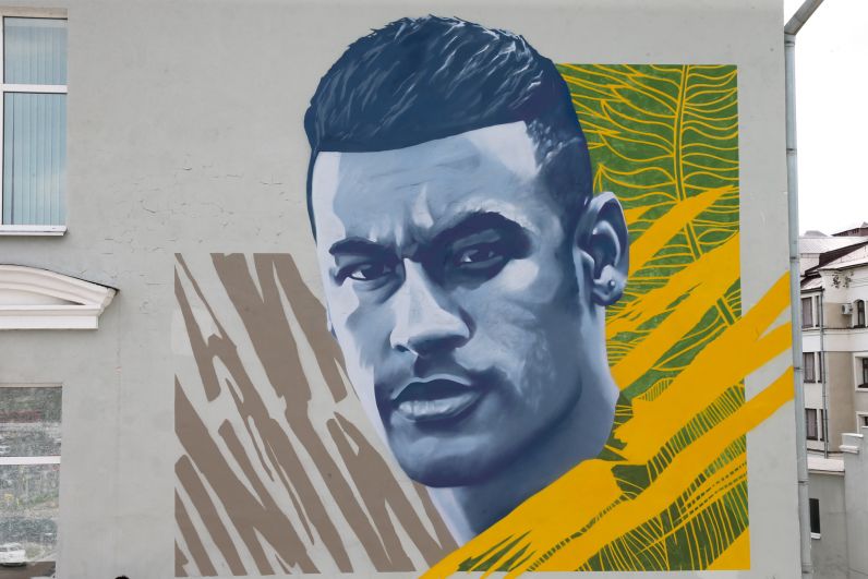 Граффити с изображением Неймара. Это изображение футболист выложил в своем Инстаграме, где у него почти 100 млн подписчиков. 
