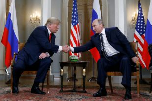 Дональд Трамп и Владимир Путин.
