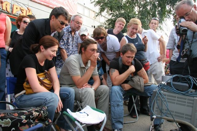 Рабочий момент съемок сериала в Челябинске.