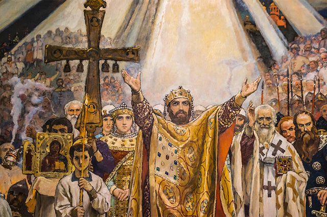 «Крещение Руси» - фреска В. Васнецова во Владимирском соборе в Киеве, созданная в 1895-1896 гг.