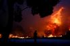 Лесные пожары у города Рафина, Греция.