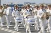 Военный оркестр на главном военно-морском параде в Санкт-Петербурге.