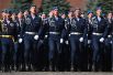 Военнослужащие на Красной площади в Москве во время празднования Дня Воздушно-десантных войск.
