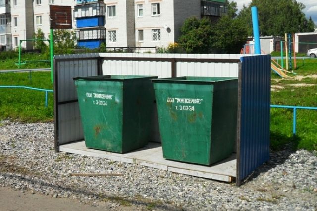 То самое постановочное фото мусорных контейнеров директора УК из Ялуторовска