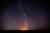 Звездное небо в Краснодарском крае во время метеорного потока Персеиды.