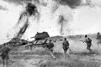 Курская дуга. Атака соединений 5 Гвардейской танковой армии в районе Прохоровки.