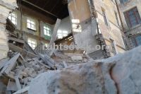 Разрушенная гостиница «Алей» Рубцовске