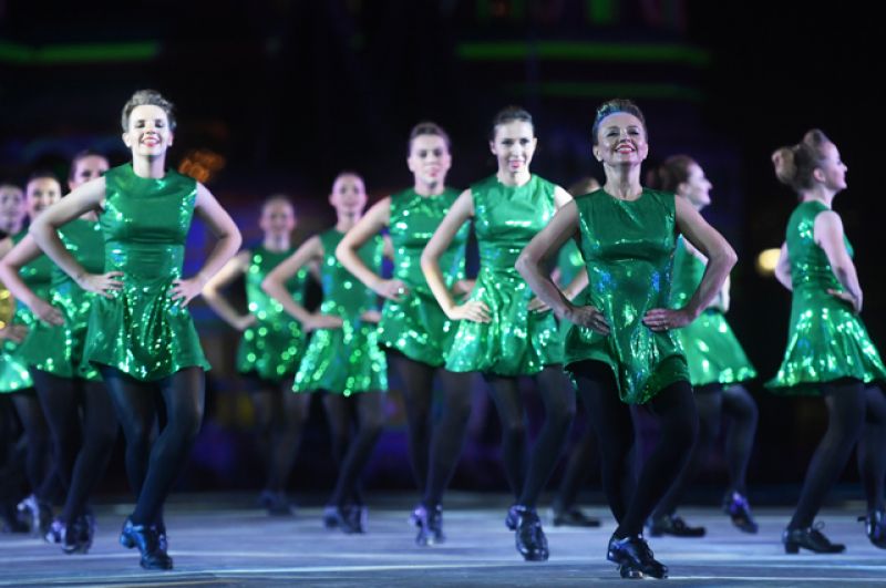 Участники Международной команды ирландских танцев.