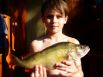 15. Чепкасов Роман (11 лет). Рыбу поймал на реке Чусовая в районе д. Ромахино в августе 2018 года. Рыба называется окунь. Вес ровно 1 кг. 