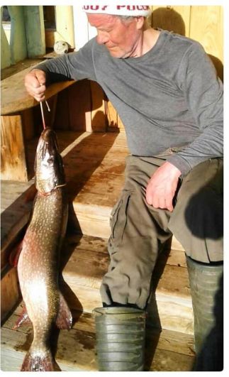 25. Ряпин Евгений Геннадьевич (67 лет). Рыбу поймал на реке Чусовая в районе д.Талица в апреле 2018 года. Это последний подлёдный улов в 2018 году. Рыба - щука. Вес ровно 7 кг. 