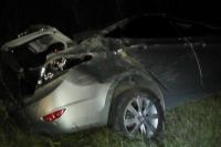Около 22.00 на шестом километре автодороги Вавож – Жуё водитель Hyundai вылетел в кювет и перевернулся.