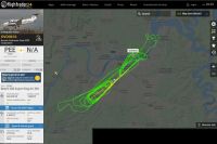 На сайте flightradar24 видно, что самолёт сделал несколько кругов, заходя на посадку с разных сторон.