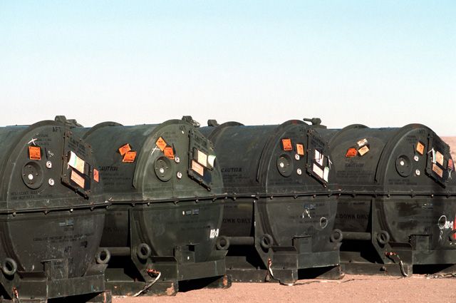 Ракеты «Першинг-2» для уничтожения, январь 1989.