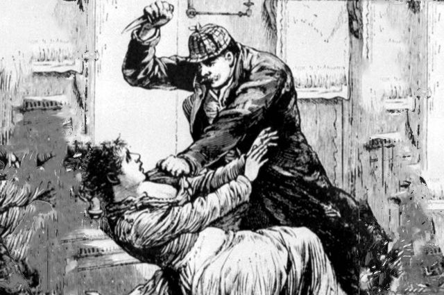 Джек Потрошитель. Иллюстрация в Police Gazzette, 1888.