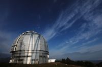 Большой телескоп азимутальный (БТА) на территории Специальной астрофизической обсерватории Российской академии наук.
