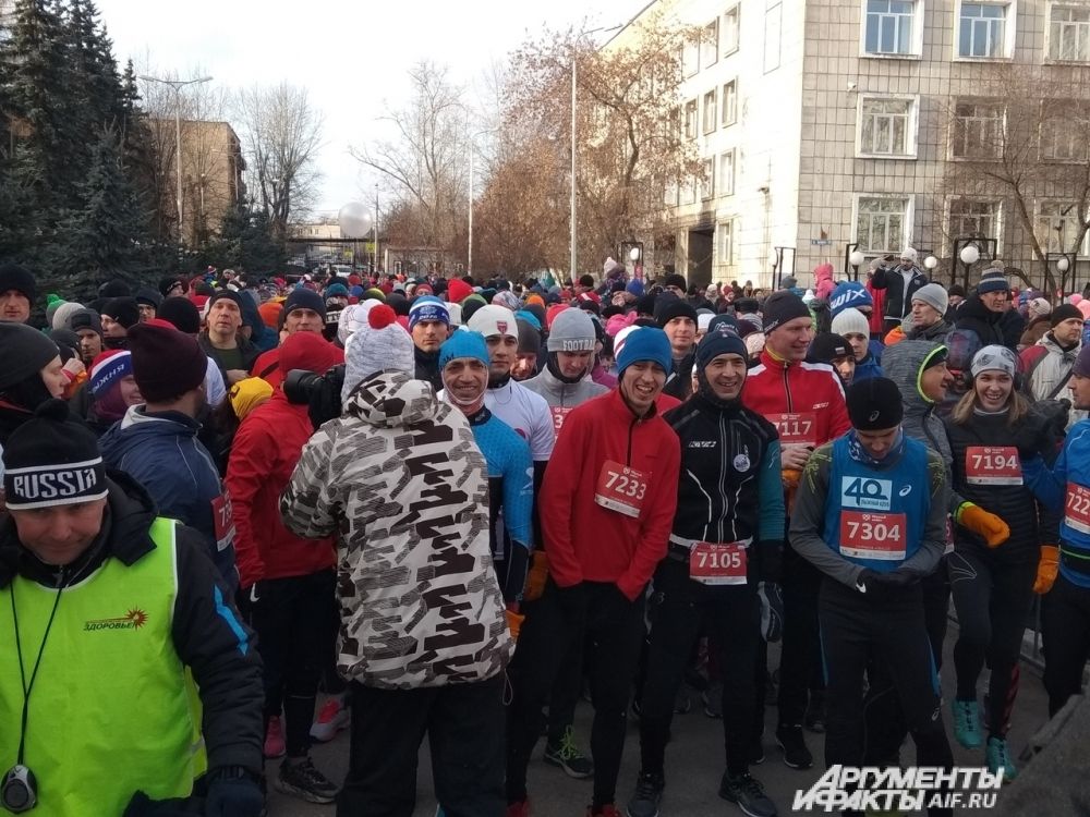 перед стартом у всех хорошее настроение.