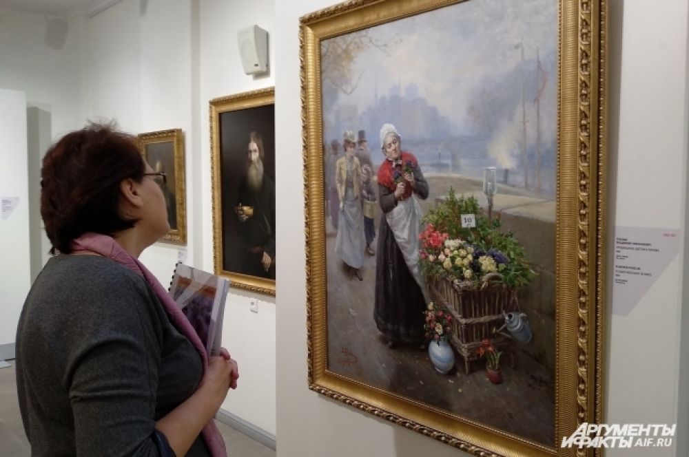 Владимир Николаевич Пчёлин (1869—1941) рисал жанровые картины и пейзажи. В Калининграде выставлена его работа «Продавщица цветов в Париже».