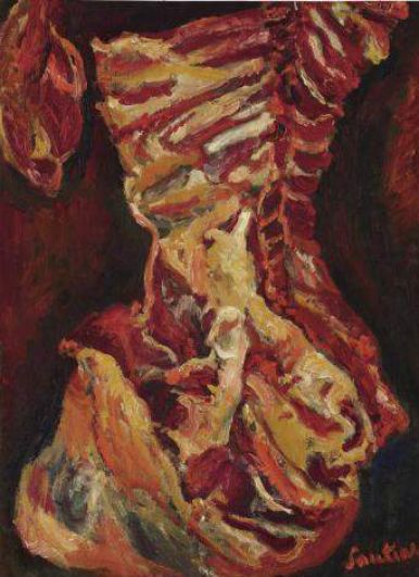 «Бычья туша» (1923), Хаим Сутин. Сутин — один из ярких представителей «Парижской школы». В 2015 году на аукционе Christie’s одна из его работ была продана за 28,2 млн долларов.