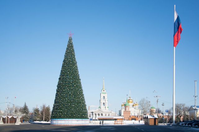 Ели в туле. Тула елка роща. Фото ёлки еа площади Тулы.