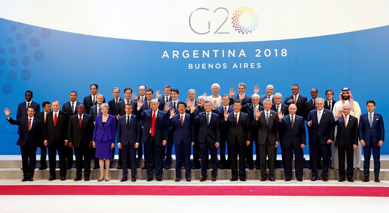 Групповая фотография участников саммита G20.