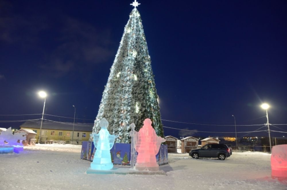Ледовый городок в Тазовском