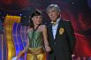 Ведущие Анастасия Заворотнюк и Юрий Николаев на съемках проекта «Танцы со звездами». 2006 год.