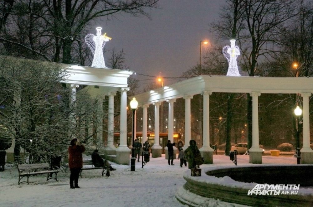 Улицу Театральную «посетили» ангелы.