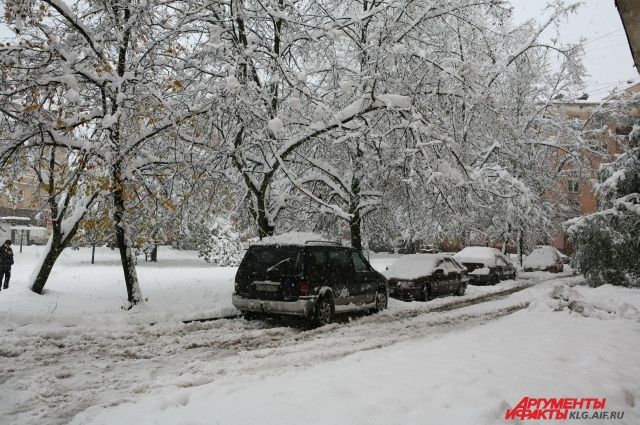 На очистку улиц Калининграда от снега вышла вся уборочная техника.