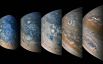 Серия изображений северного полушария Юпитера, сделанных с помощью межпланетной станции «Юнона».