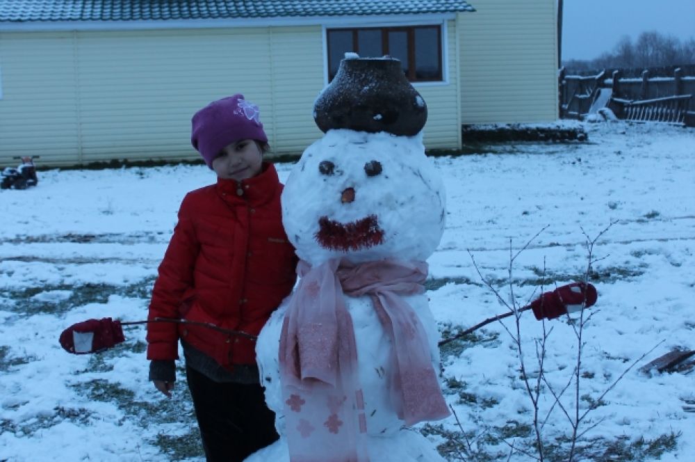 Есения Ибрагимова, 10 лет. Номинация «Самый стильный снеговик-2019».