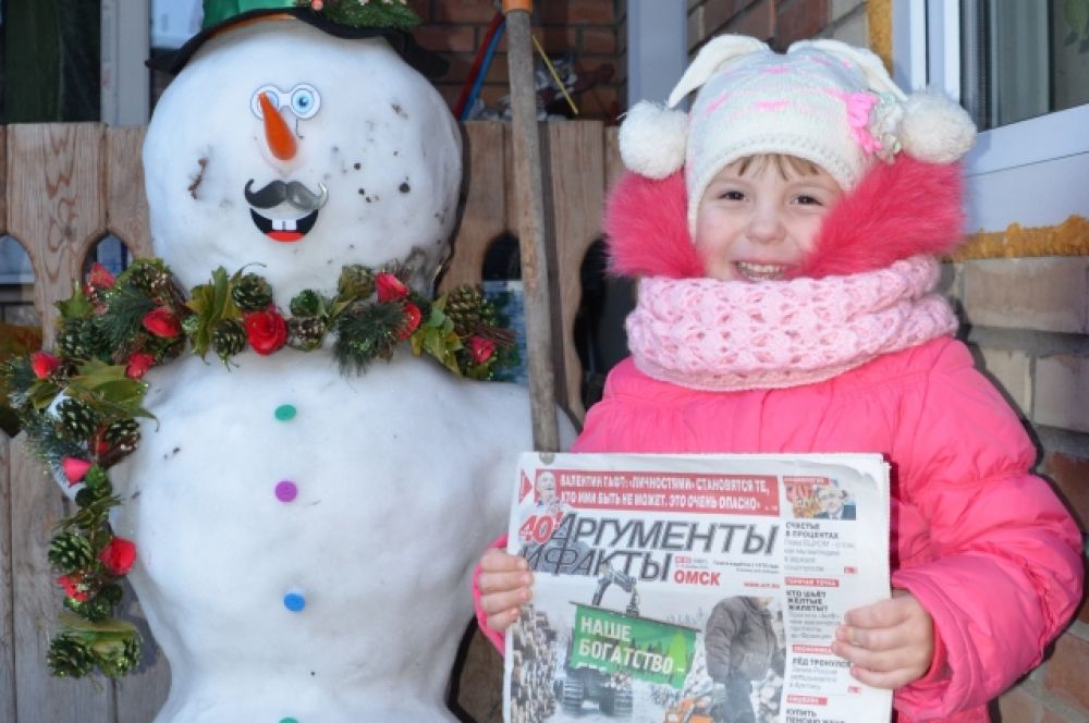 Маргарита Кладиёва, 5 лет. Номинация «Самый стильный снеговик-2019».